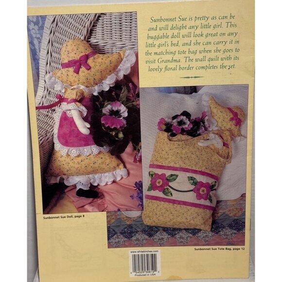Sunbonnet Sue Quilt Sewing Pattern Book Marian Shenk 2000 House Of White Birches - Picture 3 of 4
